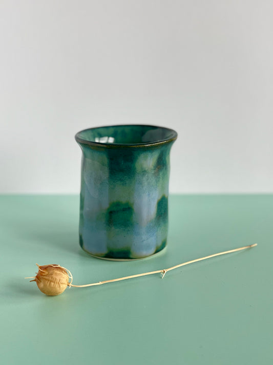 Bud Vase - Blue Cheque