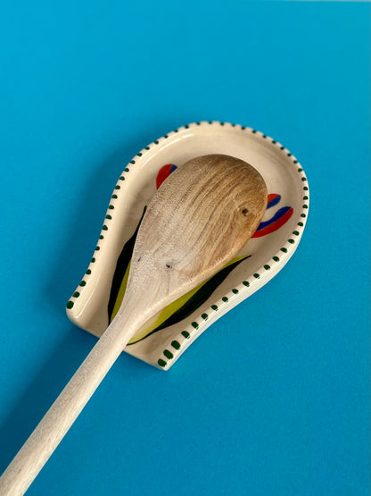Spoon Rest - Stripey Flower