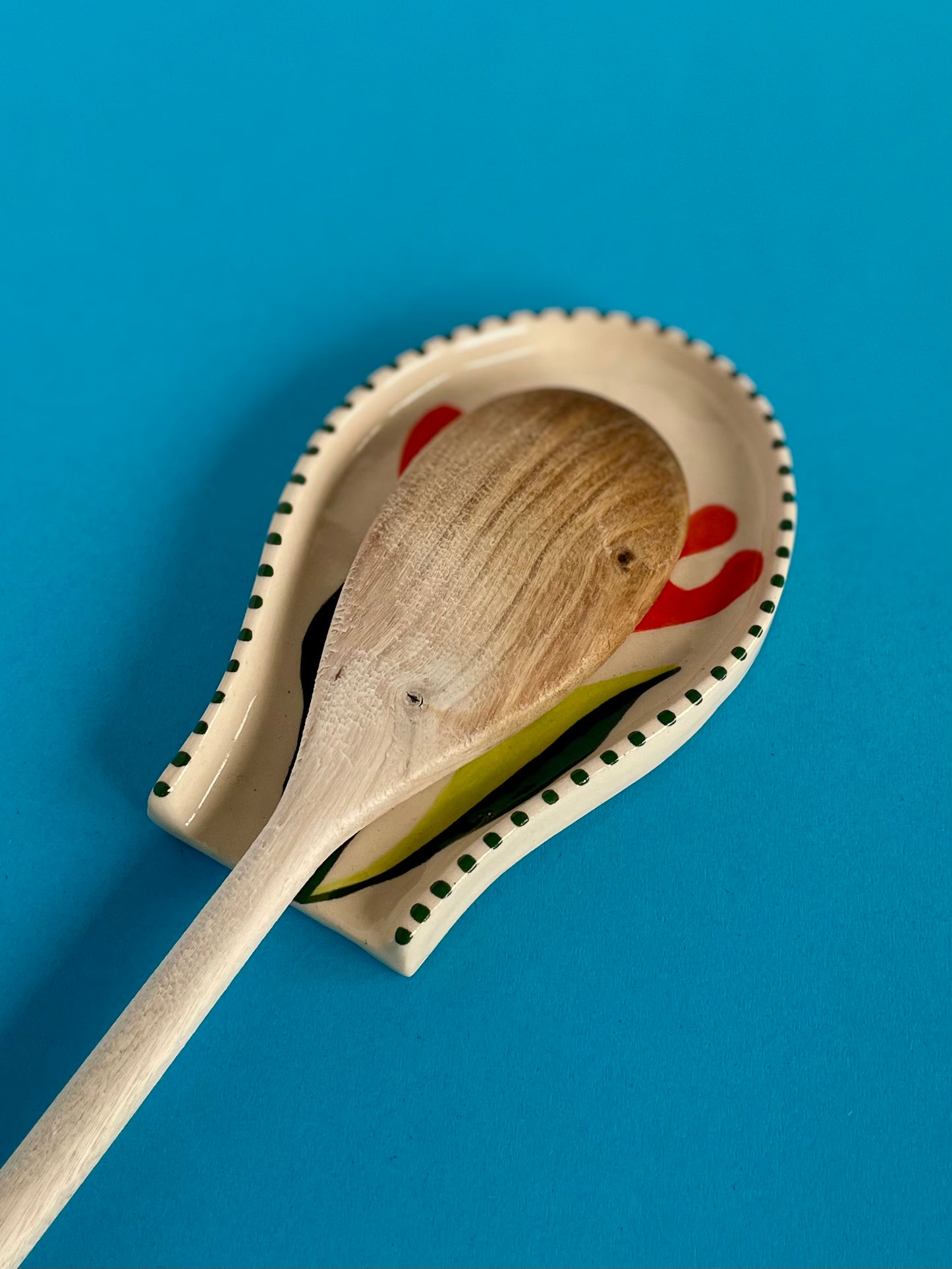 Spoon Rest - Orange Flower