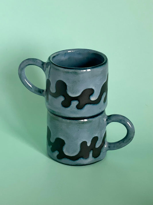 Mug - Blue & Black Camo