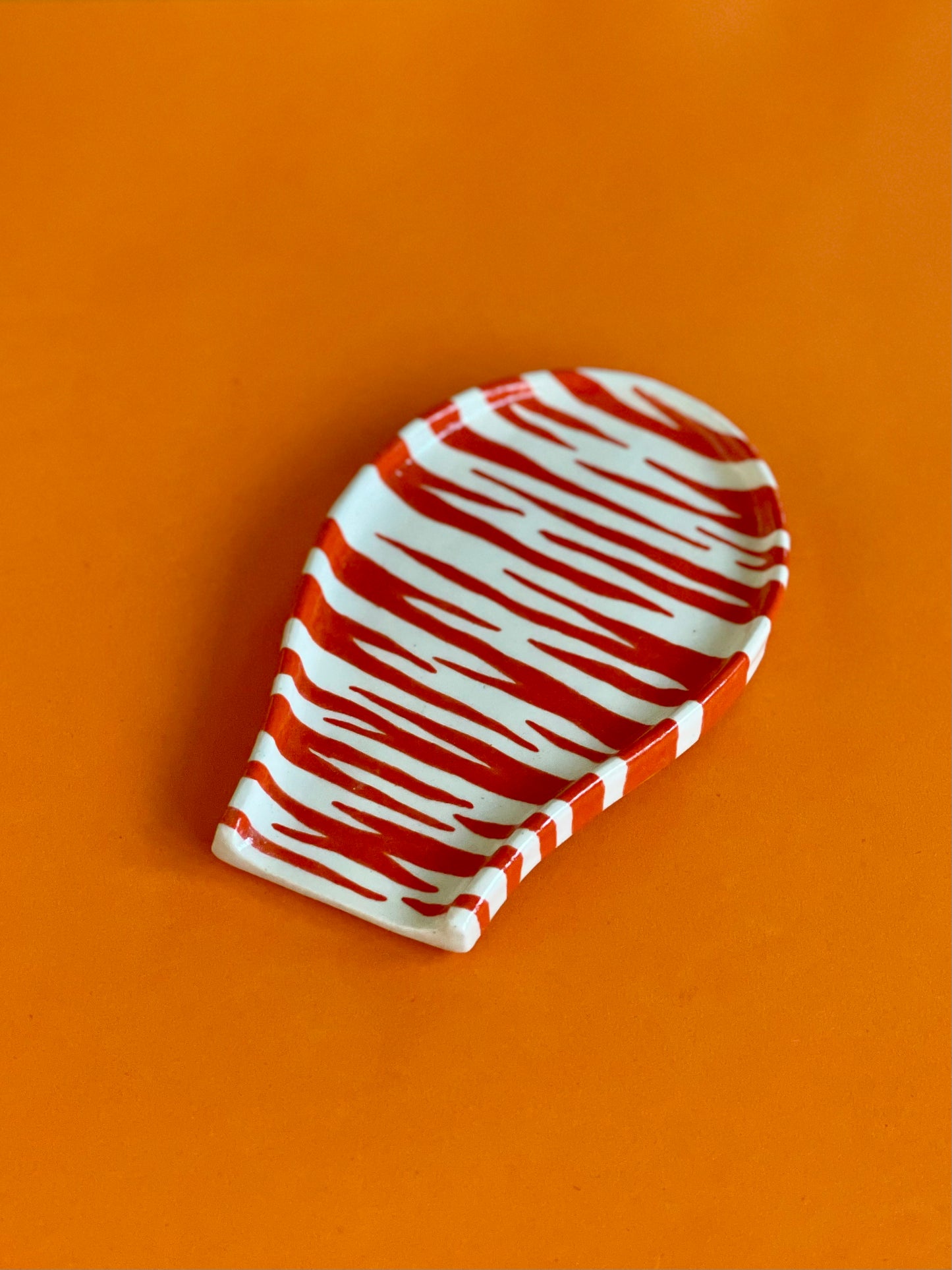 Spoon Rest - Orange Zebra