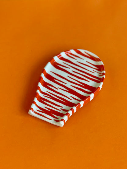 Spoon Rest - Orange Zebra